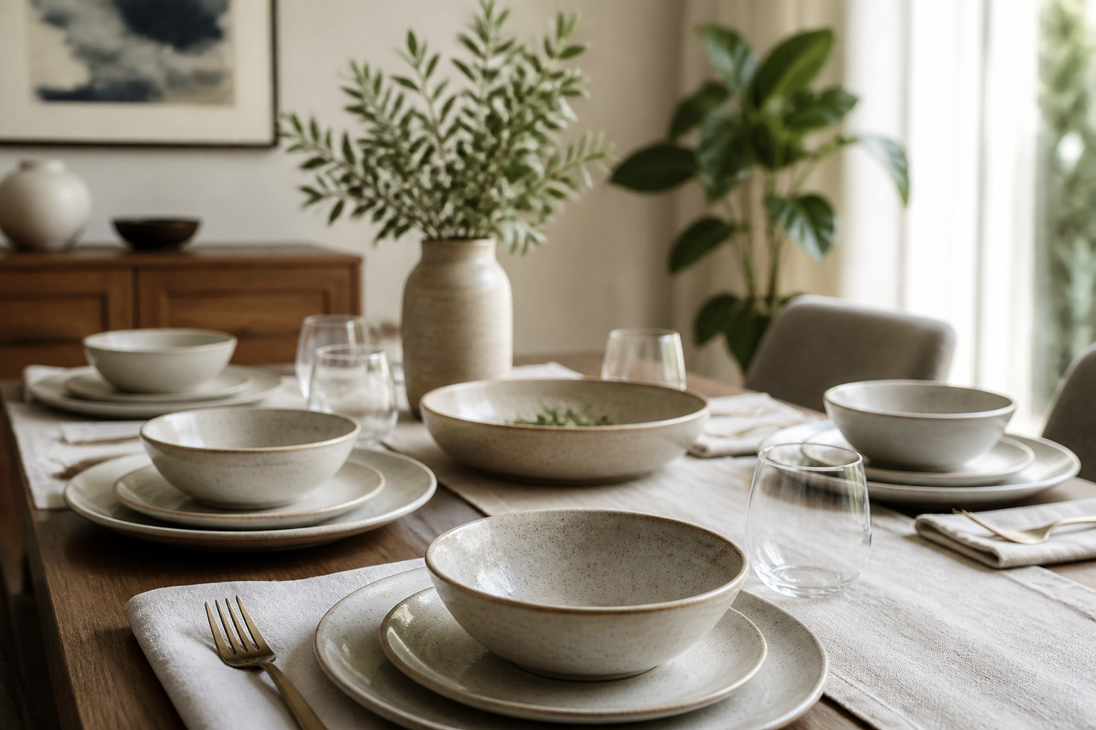 Setting a Table with Stoneware
